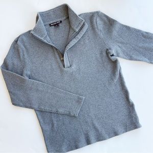 Michael Kors Mens Textured Long Sleeve 1/2 Zip Sweater
